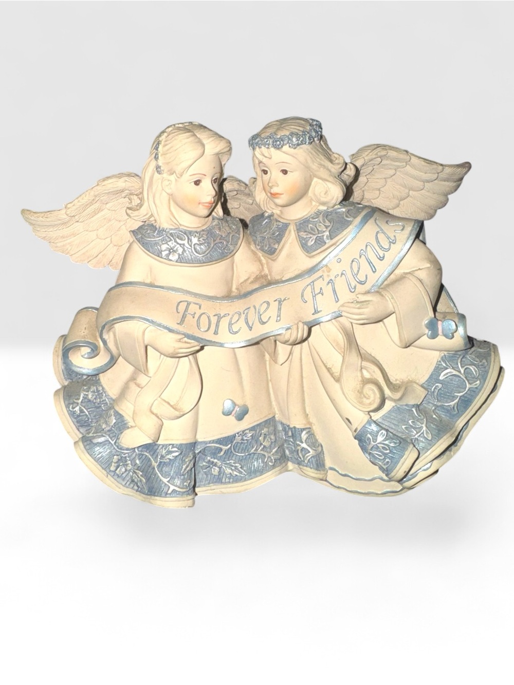 Forever Friends Angel Figurine - Cream and Light Blue